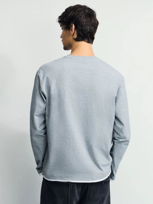 Контрастный лонгслив хенли / Zarina  фото 6