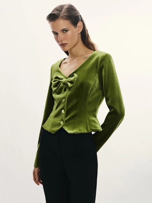 Приталенный жакет с бантом / Zarina