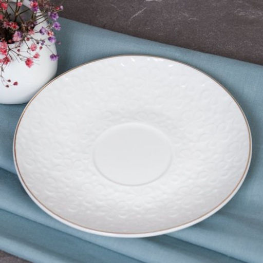 Чайный набор 12 предметов 250 мл / GA4-12G /уп 8/ цветочная фактура костяной фарфор - Галеонтрейд фото 6