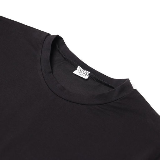 Футболка женская с красным кантом Basic line чёрная, размер 42