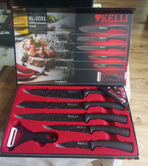 Набор ножей с Мраморным покрытием 6 пр. KL-2031
