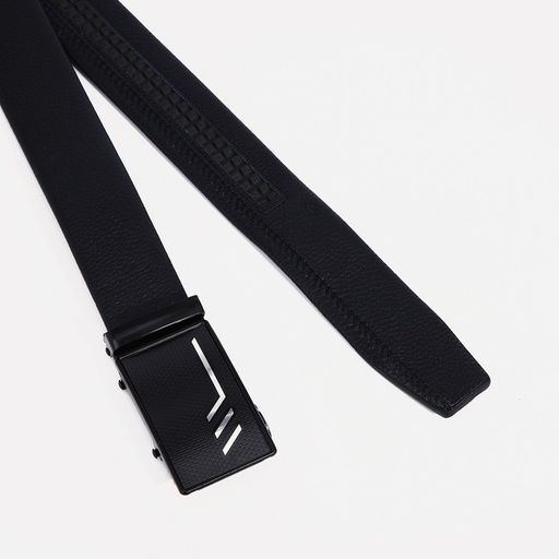 Ремень мужской, ширина 3,5 см, автомат, пряжка тёмный металл, цвет чёрный - Simaland фото 2