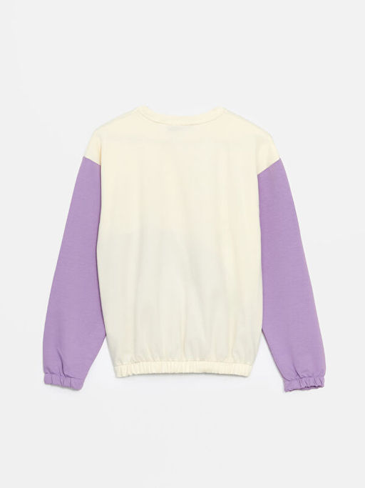 Bisiklet Yaka Bask?l? K?z ?ocuk Sweatshirt - Waikiki фото 2