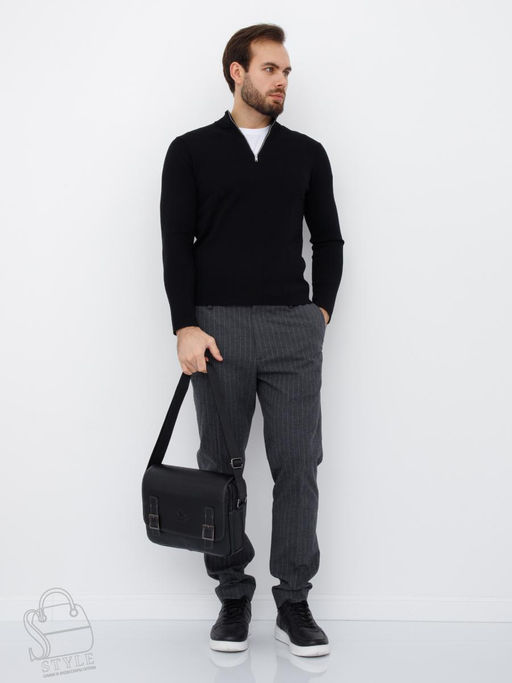 Портфель мужской кожаный 6997-1Z black Zinimsk