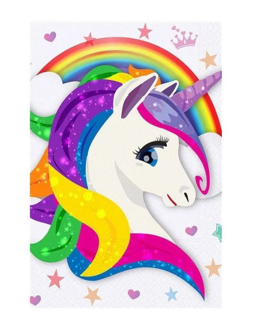 Алмазная мозаика без подрамника "Единорог с радугой", 15х20 см