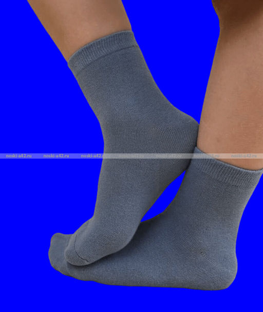 Цена за 10 пар. Золотая Игла носки подростковые с-401 с лайкрой серые