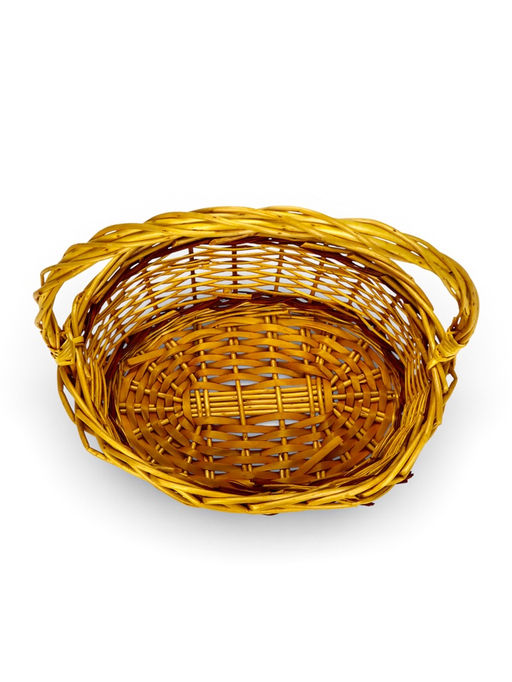 Корзина плетёная для хранения Vento, с ручкой, коричневая, набор 3 шт.