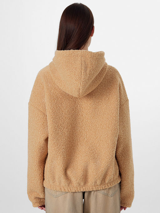 Толстовка женская бежевая на молнии с капюшоном - Mark formelle фото 2