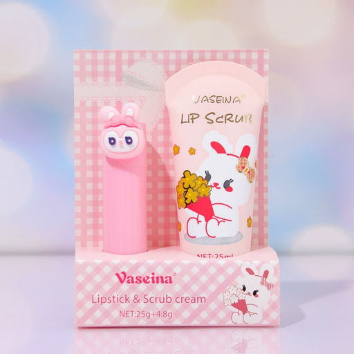 Набор клубничный: скраб для губ и вазелин для губ - Simaland фото 3