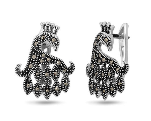 Серьги, марказит, SL-AGA900