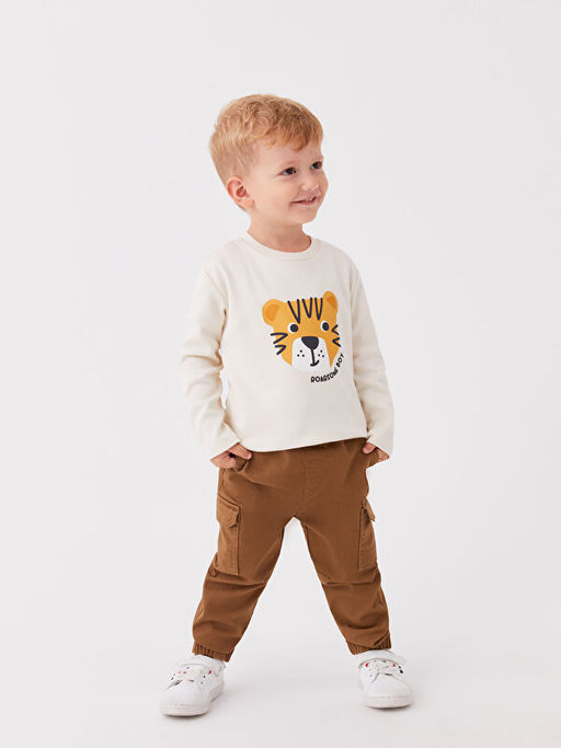 Beli Lastikli Basic Erkek Bebek Pantolon