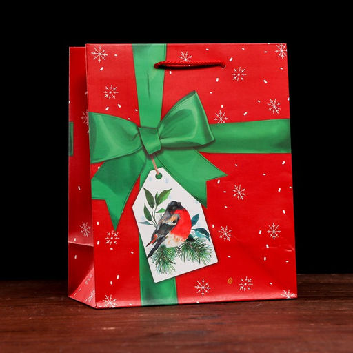 Цена за 2 шт. Пакет подарочный Бант, 18 х 22,3 х 10 см - Simaland фото 3