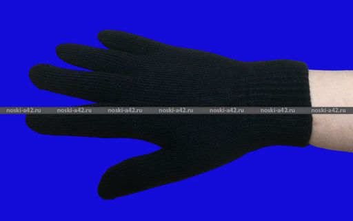 Цена за 12 шт. Перчатки женские, подростковые ЧЕРНЫЕ с начесом арт. MS-Н2202 длина перчатки 20-21 см - For you фото 4