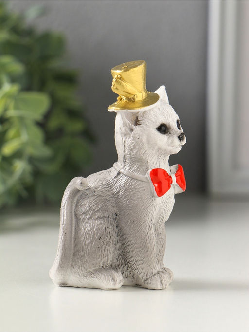 Фигурка «Кот в цилиндре», 9×3.5×4.5 см, МИКС