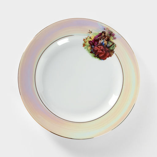 Тарелка Добрушский завод «Мадонна», d=24 см, фарфор, белая