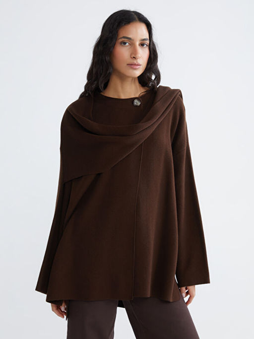 Atk? Detayl? Oversize Kad?n Triko Kazak