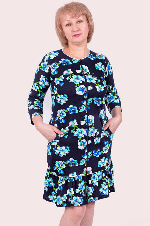 Арт. 120 Халат женский 42-52 (6 шт) Цвет:ассорти - Калинка фото 2