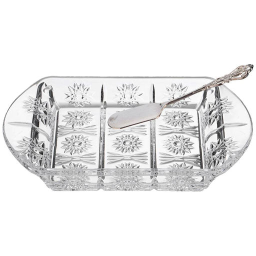 Масленка "MUZA" "MUZA CRYSTAL"+ нож 17*11*9 см, арт. 195-129, 195-174