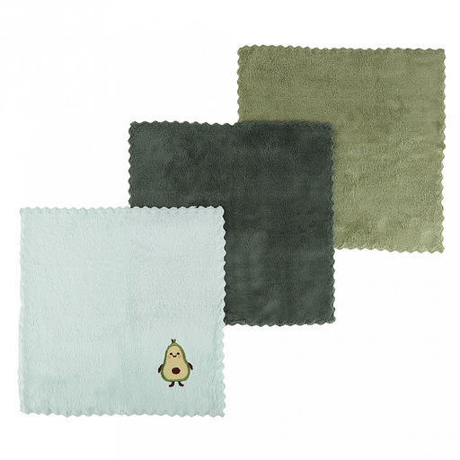 Салфетка для уборки 30х30см "Аавокадо друг", микрофибра, набор 3шт (Китай)