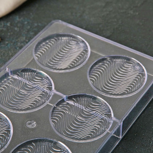 Форма для шоколада KONFINETTA Круг, 27.5?13.7?2.5, 8 ячеек, прозрачная  фото 3