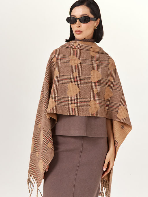 в составе ШЕРСТЬ и кашемир Большой, мягкий, теплый двусторонний палантин. - Tantino фото 2