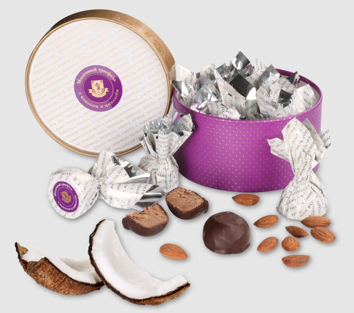 Конфеты "Трюфель молочный с кокосом и миндалём" 115г