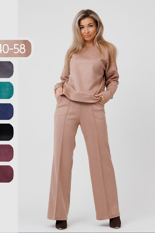 Костюм замшевый брючный 43043