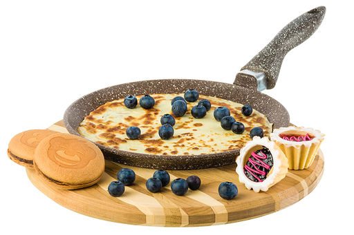 Сковорода блинная 22 см ГАРМОНИЯ ВКУСА "Коричневый опал" н/р, 39*23*7 см