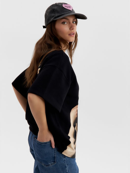 Футболка женская MIST Queen, размер 48, чёрная