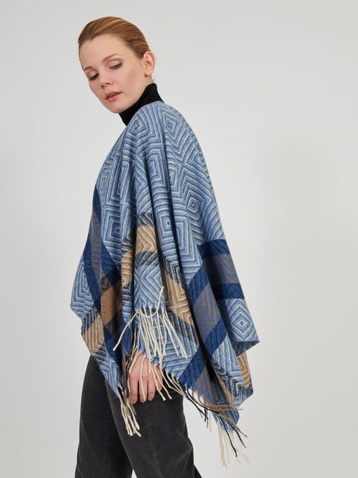 Большой  платок в стиле арт-деко в составе шерсть - Tantino фото 5