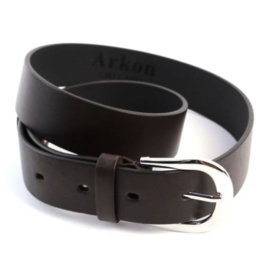 Женский кожаный ремень Arkon Milano ZKM 352 Коричневый - Sergio valentini фото 3