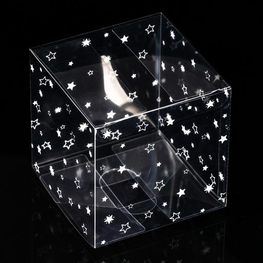 Цена за 5 шт. Складная коробка из PVC Звездопад, 10 х 10 х 10 см - UPAK LAND фото 2