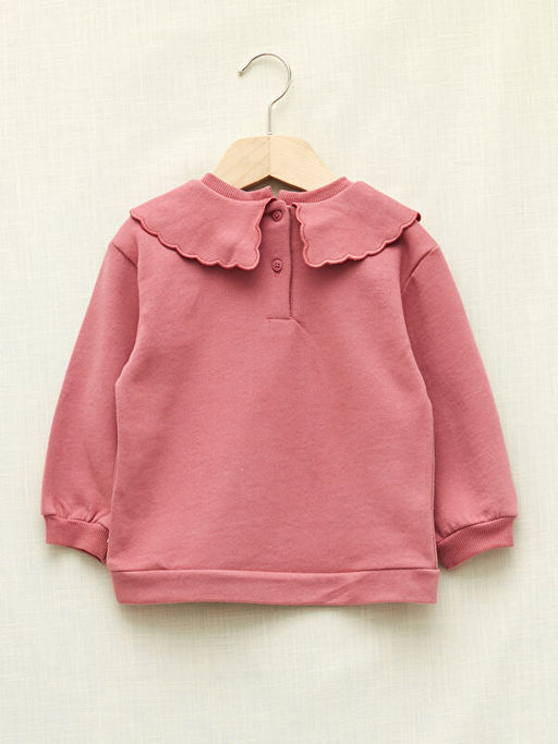 Bebe Yaka Uzun Kollu Basic K?z Bebek Sweatshirt - Waikiki фото 2