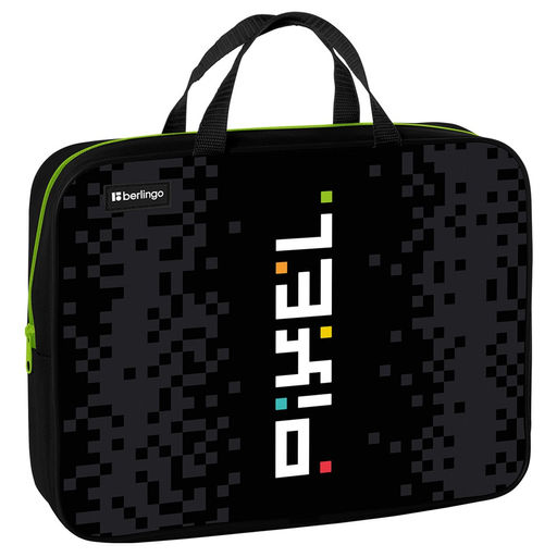 Папка на молнии с ручками А4 Berlingo "Pixel style", 350*265*80мм, текстиль (BR-FB-0410)