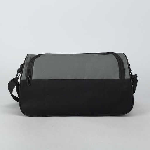 Сумка спортивная на молнии, наружный карман, длинный ремень, цвет чёрный/серый - Simaland фото 4