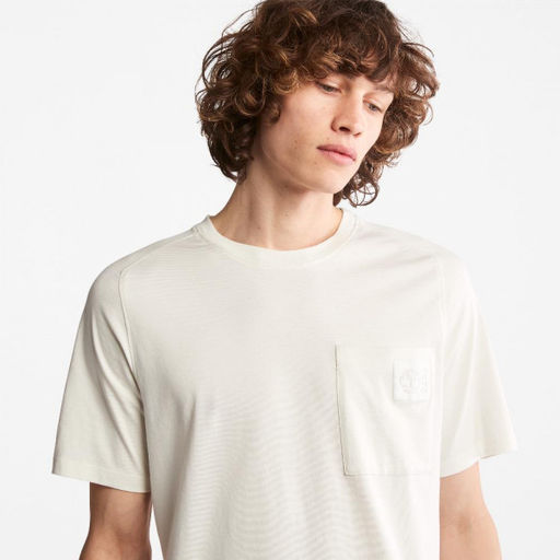 Мужская футболка Timberland Eco-Ready - SS Supima Anti-Odor Tee Regular белая  фото 6