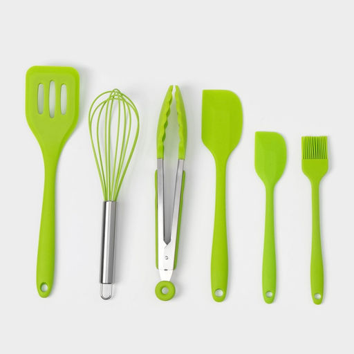 Набор кухонных принадлежностей Green, 6 предметов, цвет зелёный