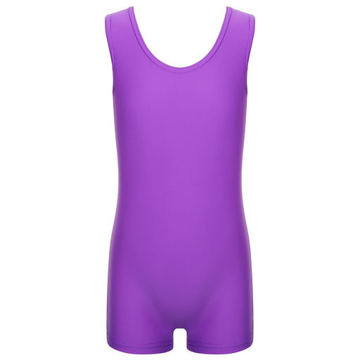 Купальник гимнастический Grace Dance, с шортами, без рукавов, р. 42, цвет фиолетовый  фото 9