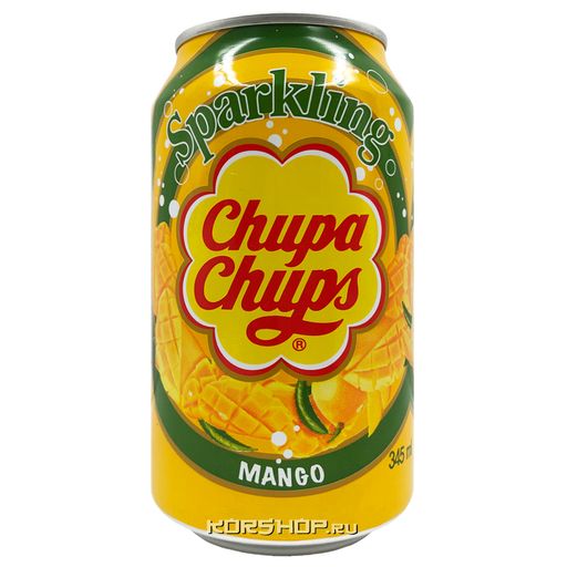 Газированный напиток со вкусом манго Chupa Chups, Корея, 345 мл