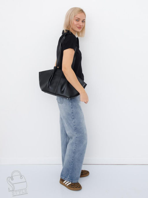 Сумка женская кожаная 2394-1Y black Polina&Eiterou