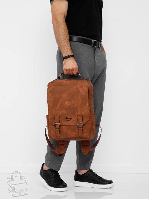 Рюкзак мужской 2009J brown Jeep в Новосибирске - S-style фото 6