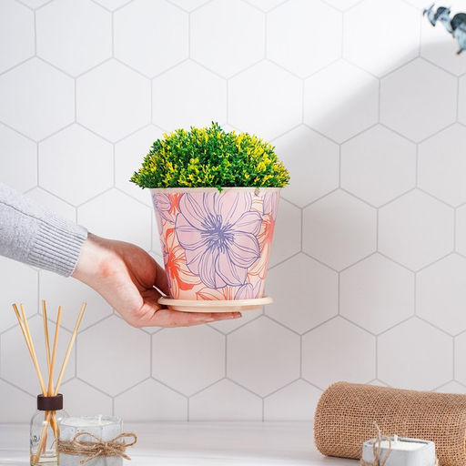 Цена за 2шт. Горшок для цветов Доляна Жарден, 800 мл, цвет бежевый