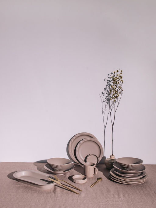 Тарелки Magistro Jarwah Lausanne, d=25 см, обеденные, набор 2 шт., фарфор, бежевые