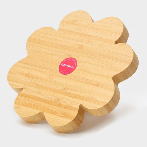 Менажница Доляна Цветок, 19.5?19.5 см, 4 секции, бамбук