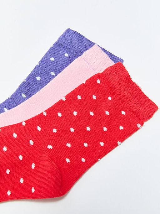 Desenli K?z ?ocuk Soket ?orap 3l? - Waikiki фото 3