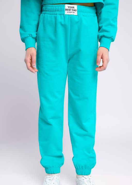 Брюки дев. бирюза 836108/53а_п - Clever wear фото 2