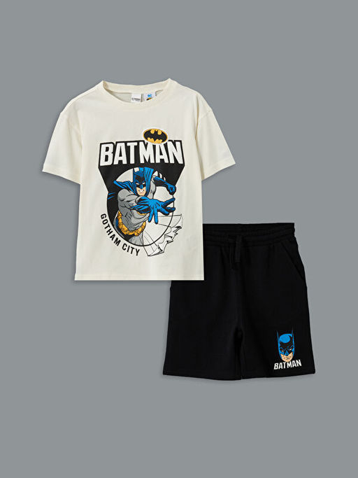 Batman Bask?l? Erkek ?ocuk Ti??rt ve ?ort 2li Tak?m