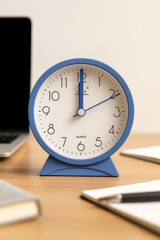 Часы-будильник Morning mood, blue (11,2х10,5 см)