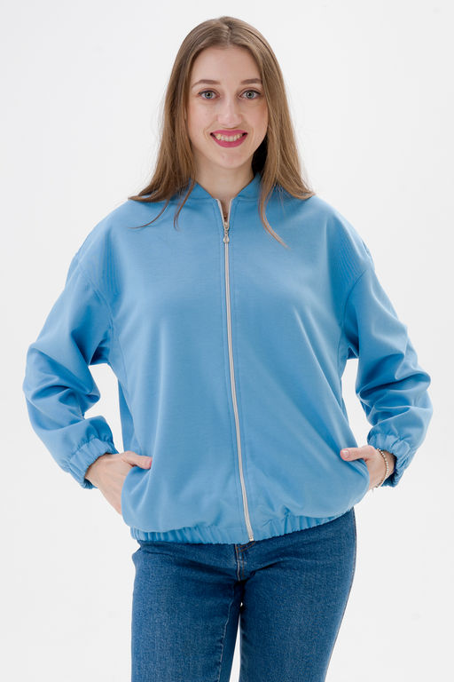 Бомбер из коттон фита Амадэль