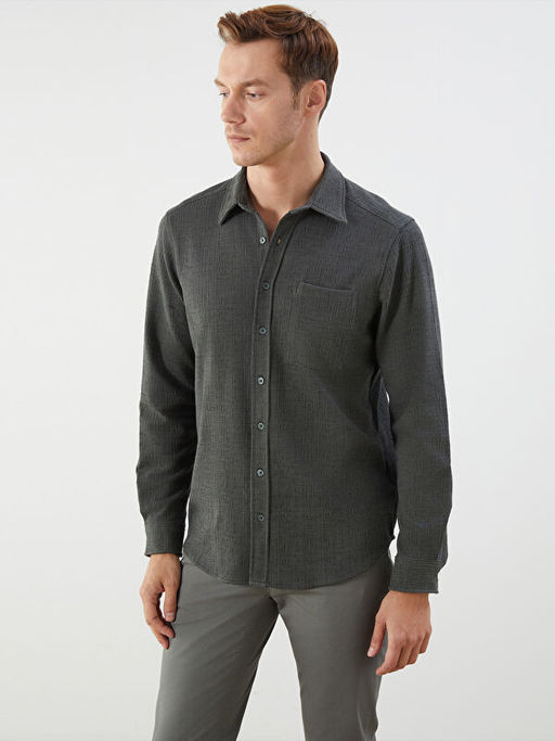 Regular Fit Uzun Kollu Erkek G?mlek